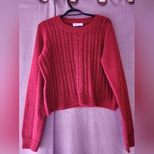 Red 2 piece skirt and sweater set. Jessica Simpson size Large. BNWT